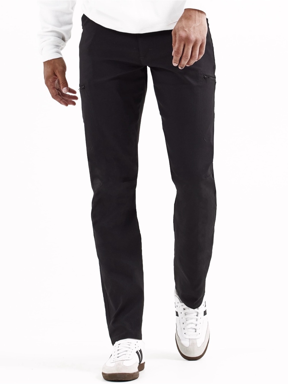 NWT Wrangler Performance Zip Cargo Pants Black 33x30 Straight Fit